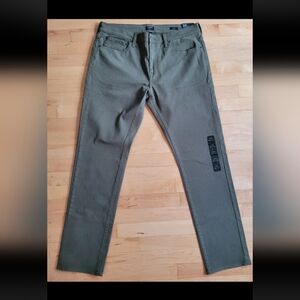J.Crew Flex Jeans Mens 34x32 Slim Fit Green Stretch Denim Garment Dye Preppy NWT